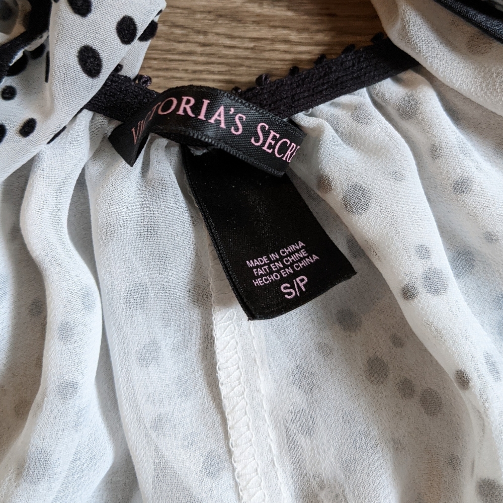 Victoria's Secret Polka Dot Black & White Lingerie Set Size Small - Picture 7 of 7